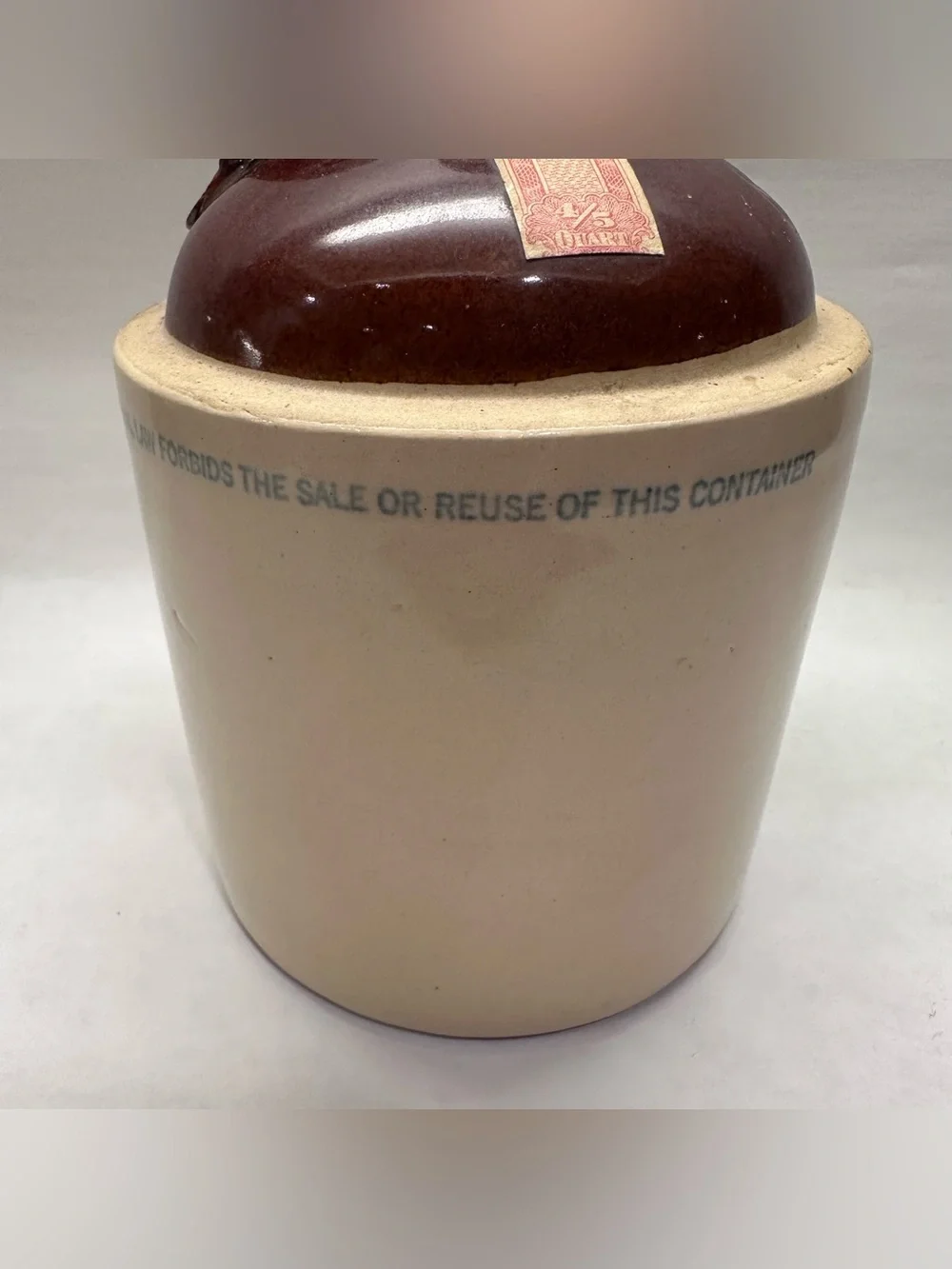 1953 McCormick Platte Valley Straight Corn Whiskey Jug 11-D16 4/5 Quart Empty